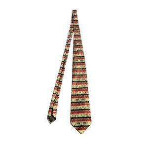 WINDSOR TIE SHOPS Red, Gray, Black Men's Printed Tie, 100% silk